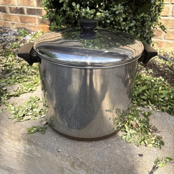 Revere Ware Other - Vintage REVERE WARE 8 Quart Copper Bottom Stock Pot w/ Lid